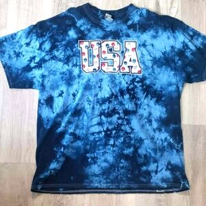 USA tiedye blue tee 2XL And 3XL